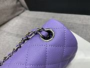 Chanel Mini Classic Violet Caviar Handbag 17cm - 5