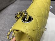 Chanel Mini Classic Yellow Caviar Handbag 17cm - 5