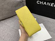 Chanel Mini Classic Yellow Caviar Handbag 17cm - 3