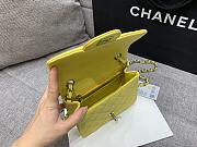 Chanel Mini Classic Yellow Caviar Handbag 17cm - 4