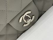 Chanel Mini Classic Grey Caviar Handbag 17cm - 5