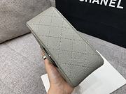 Chanel Mini Classic Grey Caviar Handbag 17cm - 4