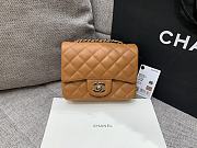 Chanel Mini Classic Caramel Caviar Handbag 17cm - 1