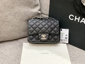 Chanel Mini Classic Black Caviar Handbag 17cm