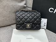 Chanel Mini Classic Black Caviar Handbag 17cm - 2