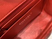 Chanel Mini Classic Red Caviar Handbag 17cm - 3