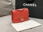 Chanel Mini Classic Red Caviar Handbag 17cm - 5