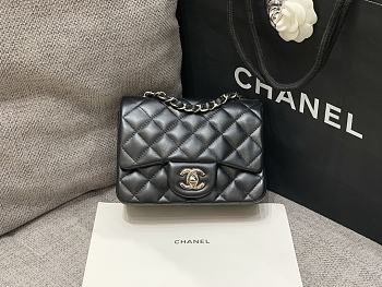 Chanel Mini Classic Black Lambskin Handbag 17cm