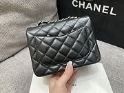 Chanel Mini Classic Black Lambskin Handbag 17cm - 3