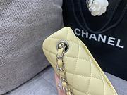 Chanel Mini Classic Light Yellow Caviar Handbag 17cm - 5