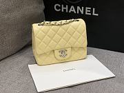 Chanel Mini Classic Light Yellow Caviar Handbag 17cm - 2