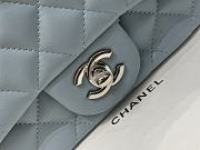 Chanel Mini Classic Light Blue Caviar Handbag 17cm - 5