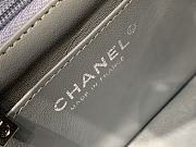 Chanel Mini Classic Light Blue Caviar Handbag 17cm - 4