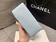 Chanel Mini Classic Light Blue Caviar Handbag 17cm - 3