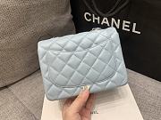 Chanel Mini Classic Light Blue Caviar Handbag 17cm - 2