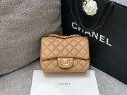 Chanel Mini Classic Caramel Lambskin Caviar Handbag 17cm - 1