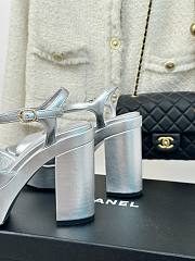 Chanel Silver High Heels - 4