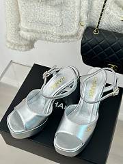 Chanel Silver High Heels - 2