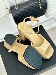 Chanel Beige Leather High Heels - 3