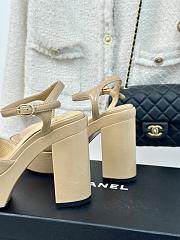 Chanel Beige Leather High Heels - 2