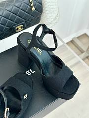 Chanel Black Fabric High Heels - 2