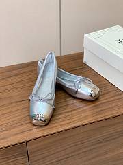 Alexander McQueen Silver Ballet Flats - 4