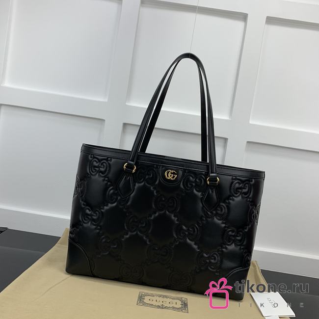 Gucci Mattelasse Black Medium Tote - 38x28x14cm - 1