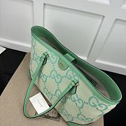 Gucci Ophidia Jumbo GG Medium Green Tote Bag - 38x28x14cm - 5