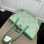 Gucci Ophidia Jumbo GG Medium Green Tote Bag - 38x28x14cm - 3