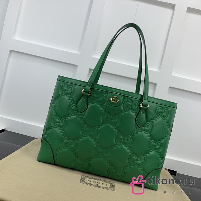 Gucci Ophidia Jumbo Medium Green Tote Bag - 38x28x14cm - 1