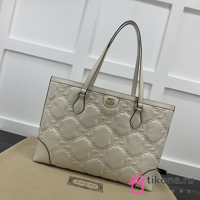 Gucci Ophidia Jumbo Medium White Tote Bag - 38x28x14cm - 1