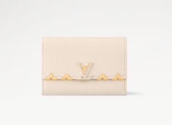 Louis Vuitton M11363 Portefeuil Capucines Compact Cream Wallet - 13.5x9.5x3cm