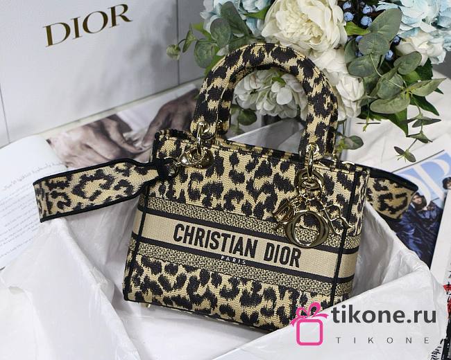 Dior Lady D-Lite Bag Medium Mizza Embroidery 25.5cm - 1