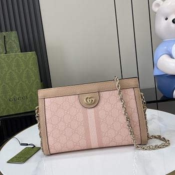 Gucci Ophidia GG Small Shoulder Bag 'Pink' - 26x17.5x8cm