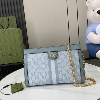 Gucci Ophidia GG Small Shoulder Bag 'Blue' - 26x17.5x8cm