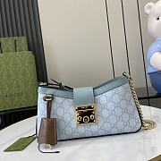 Gucci Padlock GG Blue Shoulder Bag - 26.5x13.5x4.5cm - 1