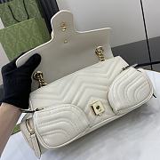 Gucci White Marmont Small Multi-Pocket Bag - 25.5x15x7cm - 4