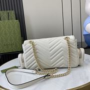 Gucci White Marmont Small Multi-Pocket Bag - 25.5x15x7cm - 2