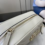 Gucci GG Marmont White Leather Shoulder Bag - 24.5x15x9cm - 5