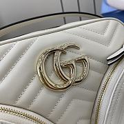 Gucci GG Marmont White Leather Shoulder Bag - 24.5x15x9cm - 3