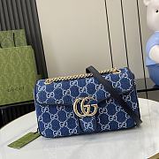 Gucci Marmont Lido Blue Handbag - 26x15x7cm - 1