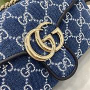 Gucci Marmont Lido Blue Handbag - 26x15x7cm - 3