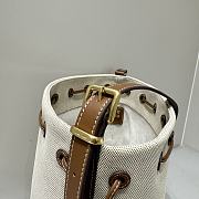 Miumiu White Canvas Bucket Bag - 23x16x29cm - 2