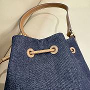 Miumiu Blue Denim Bucket Bag - 16x14x22cm - 2