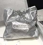 Chanel 22 Small Handbag In Silver Color - 35x37x7cm - 1