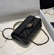 Chanel Classic Black Bag Lambskin With Gold Top Handles - 12x20x6cm - 4