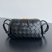 Bottega Veneta Loop Black Leather Bag - 18.5x11.5x8.5cm - 1