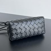 Bottega Veneta Loop Black Leather Bag - 18.5x11.5x8.5cm - 4