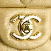 Chanel Gold Lambskin Flap Bag Top Handles - 11x17x6cm - 3