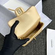 Chanel Gold Lambskin Flap Bag Top Handles - 11x17x6cm - 4